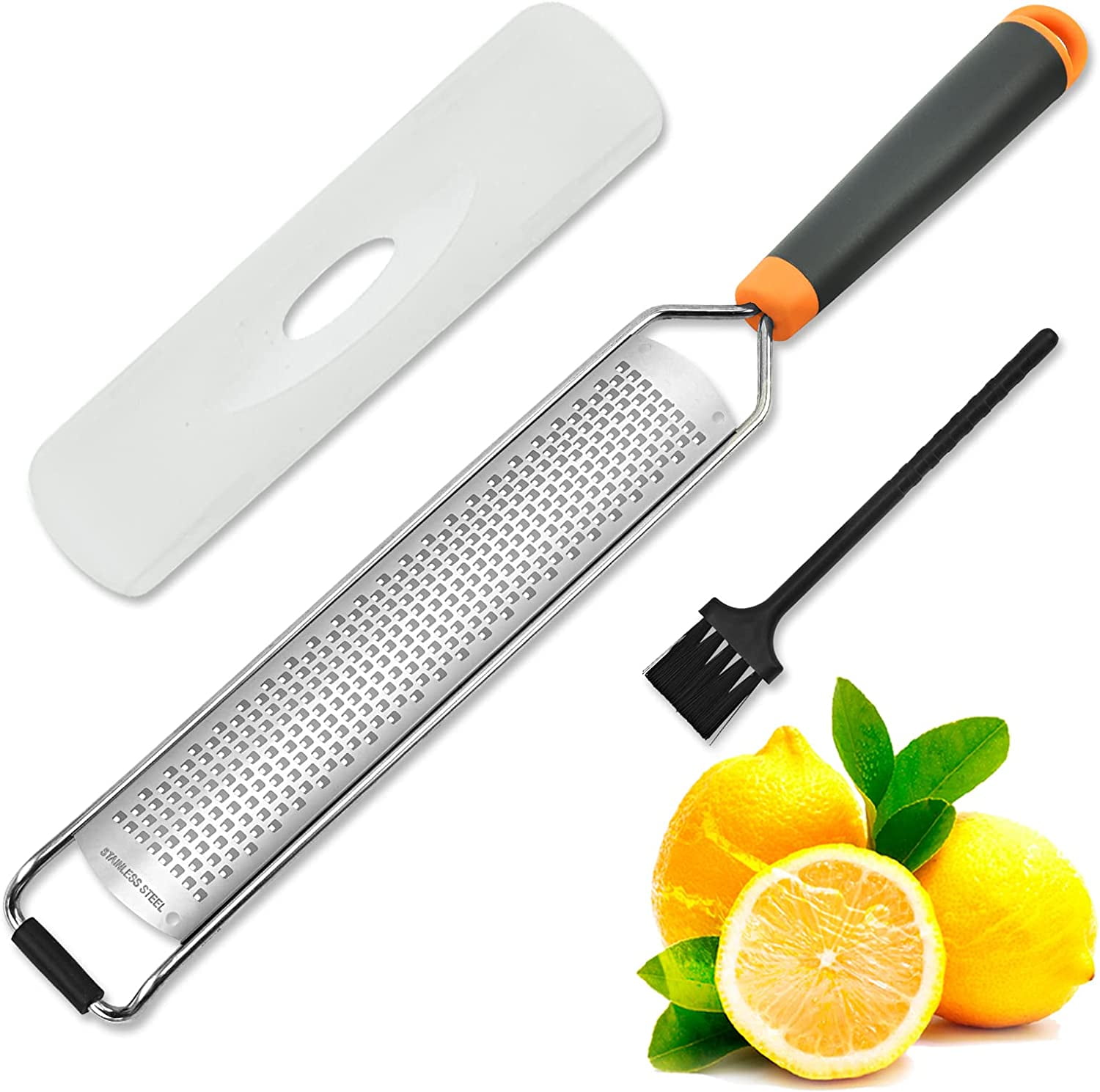 Urbanstrive Cheese Grater With Handle, Lemon Zester Graters for Kitchen  Stainless Steel, Hand Grater for Ginger Garlic Nutmeg Chocolate Fruits