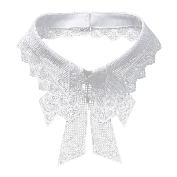 menolana Women Lace False Collar Lace Trim Decorative Lapel Choker Fake