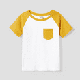 thumbnail image 2 of PatPat Family Matching Shirred Strap Dress with Button and Raglan Sleeves T-shirt with Pocket Sets Yellow Boy 2-9T, 2 of 8