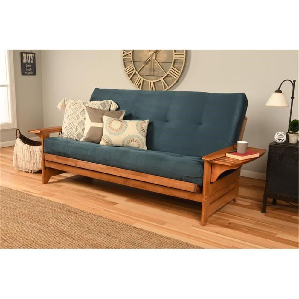 Kodiak Furniture Full-size Suede Futon Mattress with Tufted Cover, Blue
