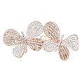 thumbnail image 1 of Vintage Glitter Sparkly Hair Barrettes, Crystal Flower Hair Clips French Vintage Barrettes, Rhinestone Metal, 1 of 5