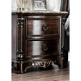 thumbnail image 2 of Traditional Brown Cherry Night Table | Enhance Bedroom Comfort | Felt - lined Drawers & Bronze Ring Pulls | Simple Installation, 2 of 3