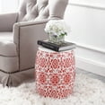 thumbnail image 2 of SAFAVIEH Sebryna 18" Modern Moroccan Ceramic Garden Stool, Blue/White, 2 of 4