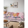thumbnail image 6 of Happy Easter Couch Cover for 2 Cushion Sofa, Spring Gnomes Rabbits Eggs Love Flowers Pink Washable Loveseat Sofa Covers Slipcover for Sectional Sofas L-Shaped, Couch Throw Cover 71"x118", 6 of 9