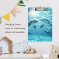 thumbnail image 2 of ALAZA Plastic Clipboard A4 Letter Size Decorative Clipboards for Students Women Men 9" x 12.5" Dolphins Swim, 2 of 6