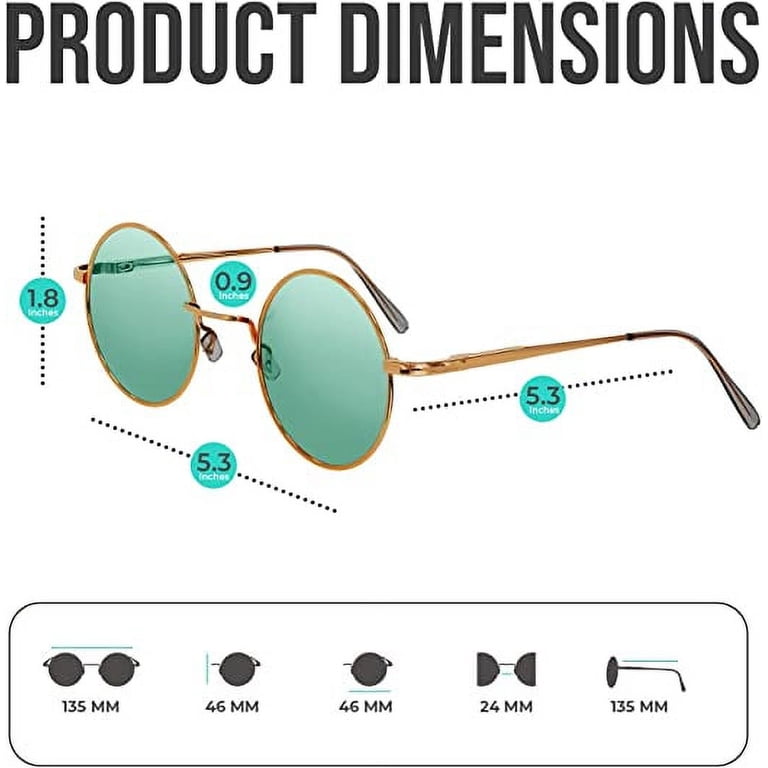 Sunny Pro Retro Round Sunglasses Small Colored Lens Hippie  display picture 1