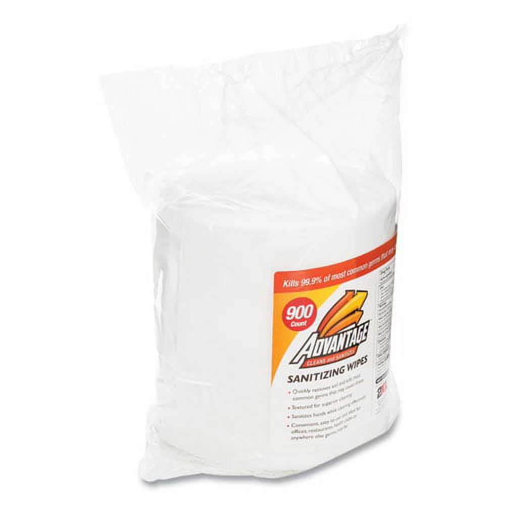 Gym Wipes Advantage, 6 x 8, White, Unscented, 900/Roll, 4 Rolls/Carton | Bundle of 2 Cartons