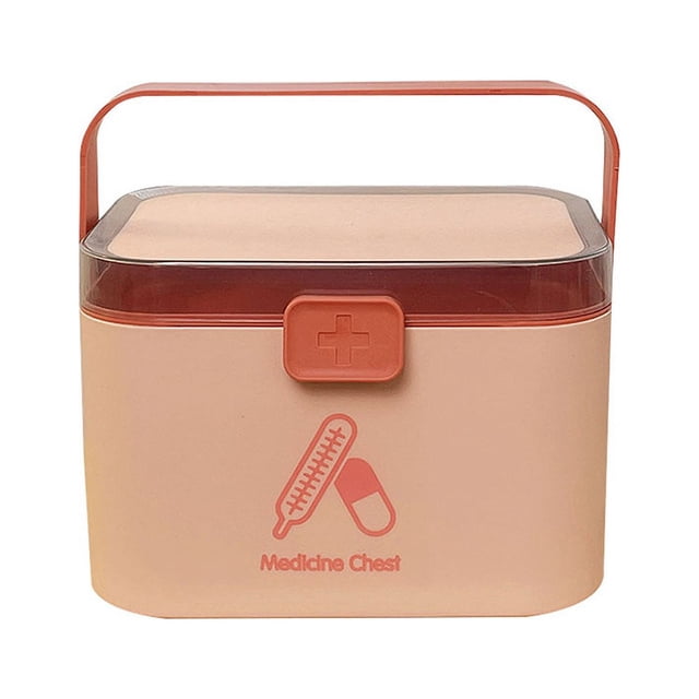 Boîte d'Urgence Ménagère, Coffre à Médicaments PP Grande Boîte de Rangement d'Urgence Multifonctionnelle