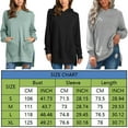 thumbnail image 2 of TEMOFON Womens Hoodie Long Sleeve Sweatshirts Casual Dressy Tops Winter Hooded with Kangaroo Pockets Lightgrey Pullover, 2 of 7
