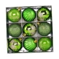 thumbnail image 4 of 9 Piezas Bolas de Navidad Esferas Colgantes Decorativas Irrompibles Orbes Redondos Material Pp Adecuadas para Centro de Mesa Celebración Compromiso Ár verde, 4 of 8
