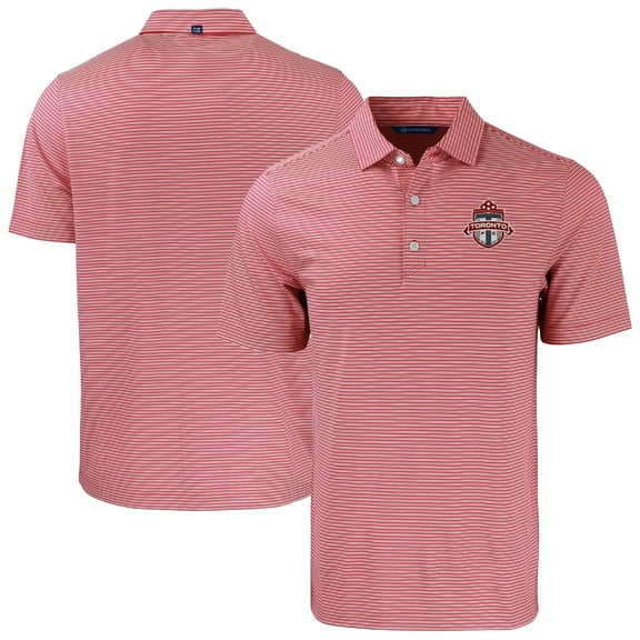 Men's-Cutter & Buck  Red Toronto FC Big & Tall Forge Eco Double Stripe Stretch Recycled Polo