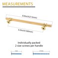 thumbnail image 2 of Goldenwarm 15Pack Brushed Brass Cabinet Pulls Golden Drawer Pulls Kitchen Cabinet Hardware 6-1/4inch Hole Center, 2 of 5