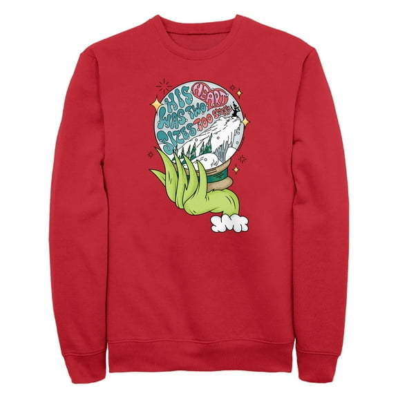 Men's Dr. Seuss The Grinch This Heart Snow Globe Sweatshirt