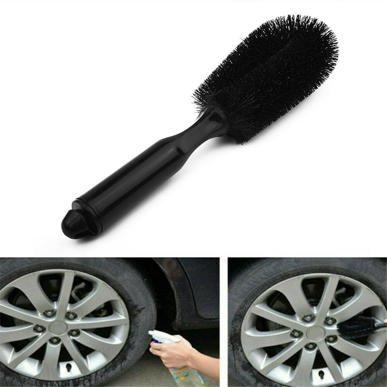 Car Wheel Cleaning Brush Tool Tire Auto Washing Clean Alloy Soft Bristle  Cleaner
