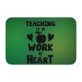 thumbnail image 1 of La enseñanza es un trabajo de corazón por mí Alfombra de baño súper suave y antideslizante para baño, cocina, dormitorio, hogar, alfombra de piso, 15,75 x 23,62 pulgadas, 1 of 6