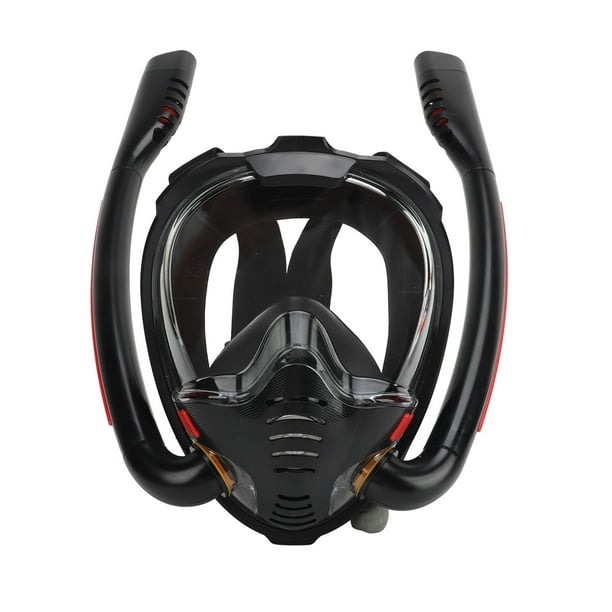 Cubierta de cara completa ANGGREK Snorkel a prueba de niebla con soporte de cámara Negro