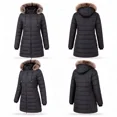 thumbnail image 2 of Winter Coat Womens Hooded Winter Puffer Jacket Windproof Outerwear Coat, Darkgray 2XL, 2 of 8