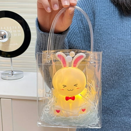 

Vikakiooze Home Decor Clearance Under $5 Easter Creative PersoNality Bunny ENamel Night Light Cartoon Children Luminous Toys Warm Yellow Light Gives People Wireless Warmth