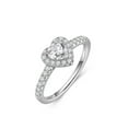 thumbnail image 2 of 1 Carat Moissanite Rings for Women D Color VVS1 925 Sterling Silver Heart Cut Moissanite Promise Rings Lab Created Diamond Wedding Rings Simulated Diamond Engagement Ring, 2 of 7