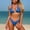 Blue, variant on Fznquz Halter Womens Bikini Swimsuits Triangle Bathing Suit Balconette Tie Back Summer Tropical Bathing Suits S