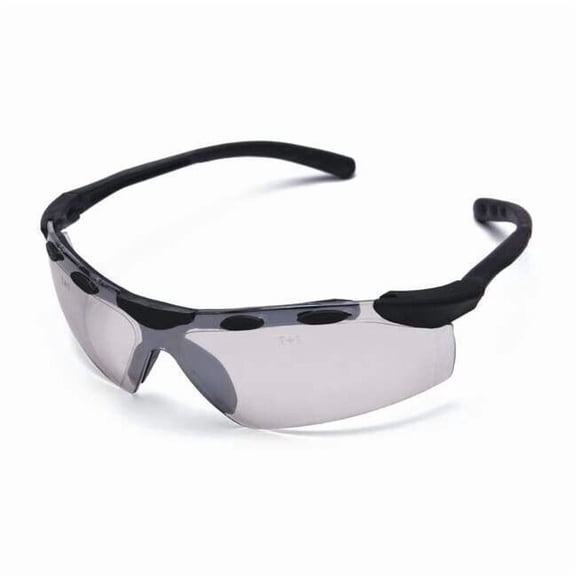 Enticer, Safety Glasses, Anti-Scratch, Light Gray Lens, Black Frame, Frameless 1FYY5