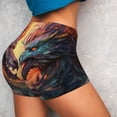 thumbnail image 4 of Balery Colorful Wave Dragon Head Pantalones cortos de entrenamiento estampados para mujer, sin costuras, ajustados, para gimnasio, yoga, correr, deportes, ejercicio activo, fitness.-Large, 4 of 8