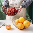 thumbnail image 3 of Panier de Drainage en Fer Moderne pour Fruits, Bol de Rangement, Plateau de Présentation pour Collations à Domicile, 3 of 3