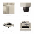 thumbnail image 5 of Stockton 85W Sofa & Loveseat with Chair & Ottoman in Cream Herringbone Fabric, 5 of 10