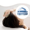 thumbnail image 1 of Zentra Compact Shampoo Brush for All Hair Types Deep Cleaning Rubber Massager Ergonomic Blue, 1 of 10