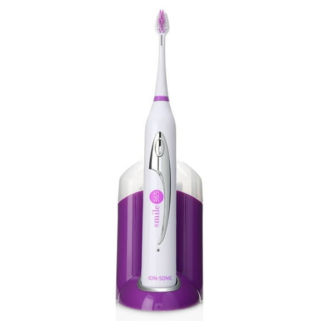 Smile 365 Ion-Sonic Rechargeable Electric Toothbrush w/ Two Brush Heads (Best Deals On Electric Toothbrushes)