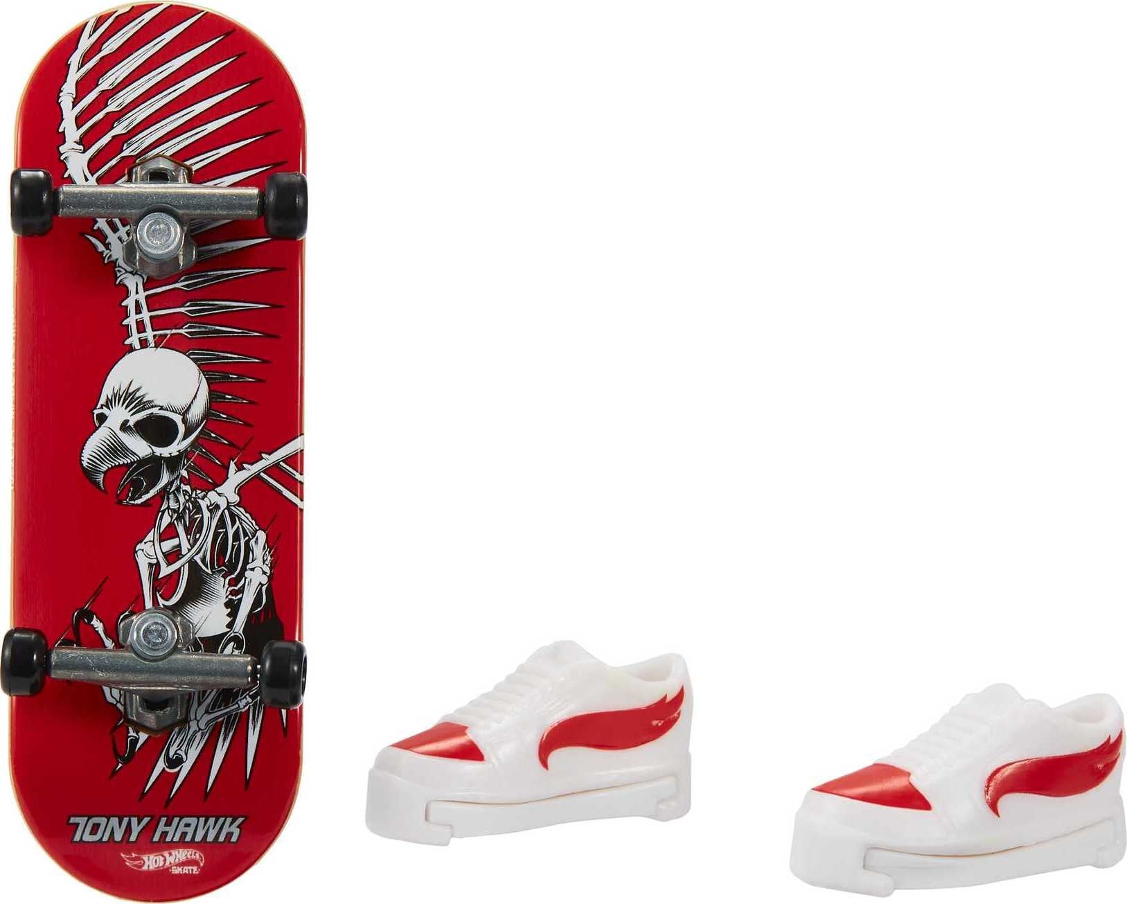 Hot Wheels Skate Tony Hawk Fingerboard & Skate Shoes, Toy for Kids