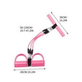 thumbnail image 2 of 21 Fitness Resistance Bands-3 Tube Pedal Ankle Puller 2025 Upgrade Stretch Bands for Exercise Sit Up Exercise Equipment AB Training Auxiliary Device Workout Equipment for Women Men(Pink), 2 of 2