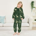 thumbnail image 5 of BZSMCE Unisex Fluffy Pajama Set Forest Deer's Festive Tapestry Printed, 5 of 8