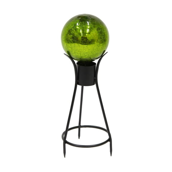 Achla 6" Fern Green Crackle Glass Gazing Globe With Stand