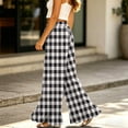 thumbnail image 4 of Sewkxo Womens Wide Leg Pants Drawstring Elastic High Waisted Ruffle Hem Palazzo Pants with Pockets,Dark Gray 2XL, 4 of 6
