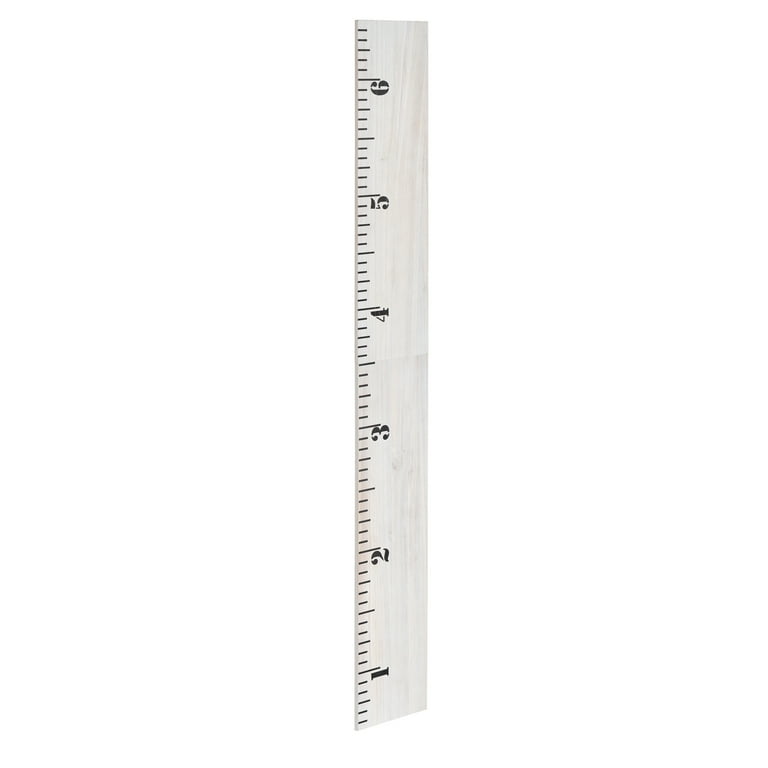 Kate and Laurel Growth Chart 6.5 Wood Wall Ruler White Walmart