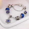 thumbnail image 3 of Pulsera azul cielo estrellado DIY cuento de hadas Navidad diamante incrustado copo de nieve pulsera de cuentas de vidrio, 3 of 5