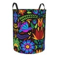 thumbnail image 2 of Balery Colorful Floral Round Laundry Basket with Handles Waterproof Freestanding Laundry Hamper for Clothes Toys in the Dorm and Family-Small, 2 of 8