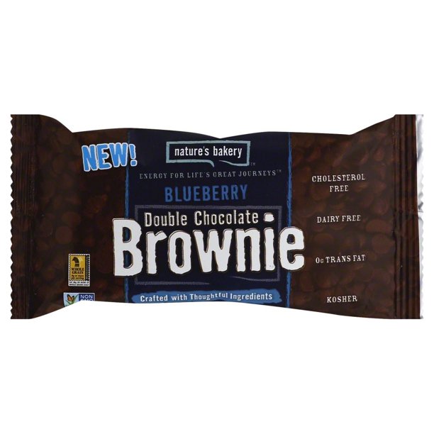 Natures Bakery Brownie, Double Chocolate, Blueberry, 2 Oz