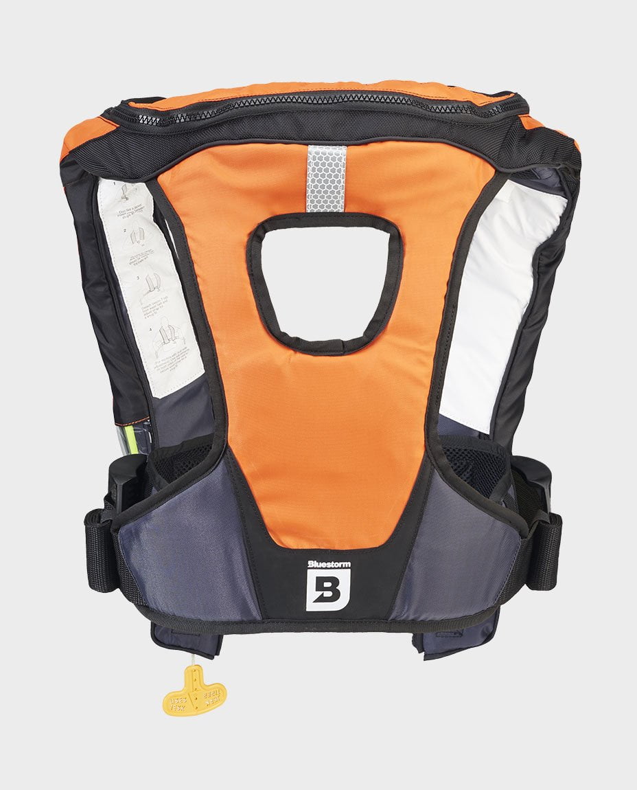 Bluestorm Arcus 40 Automatic/Manual Inflatable PFD Life Jacket for Adults (HD Orange) | US Coast Guard Approved