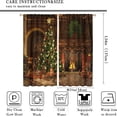 thumbnail image 2 of Christmas Curtains, Vintage Xmas Tree Various Presents, Window Drapes 2 Panel Set for Kitchen Cafe Decor, 42" X 54", Blackout, 2 of 7