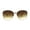 Gold White Brown, variant on Womens Metal Rim Butterfly Half Rim Chic Sunglasses Gold Purple Smoke