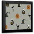 thumbnail image 1 of Ogren, Sarah 12x12 Black Modern Framed Museum Art Print Titled - Halloween Pattern, 1 of 5