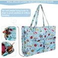 thumbnail image 3 of EB027 New Tote Bag, Oxford Fabric, for Yarn Crochet Knitting Cross Stitch Projects and Supplies, for Embroidery Items Crochet Knitting Needles, Large Capacity Waterproof, Cute Alpaca, 3 of 7
