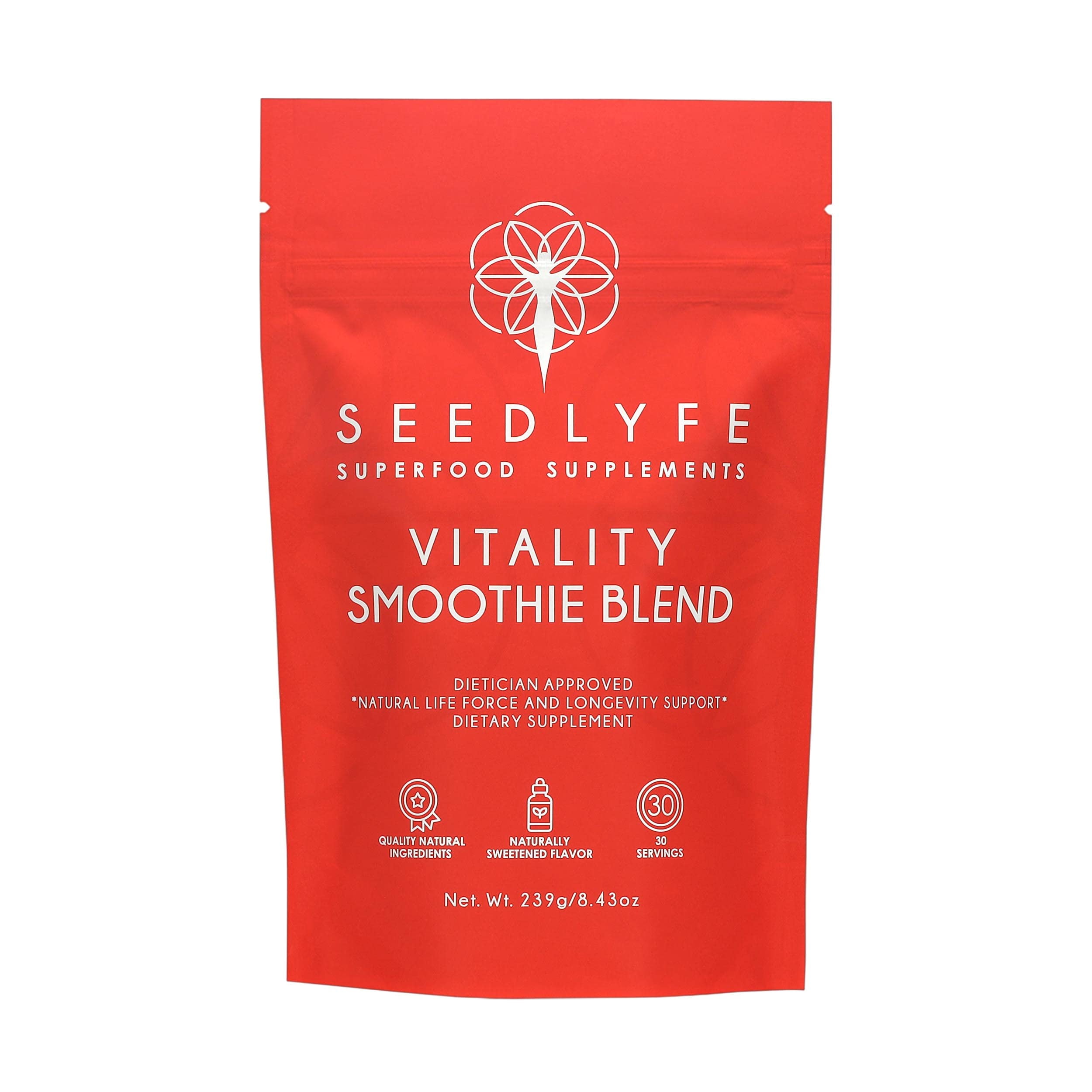 Vitality Supplement Superfood Smoothie Mix Vanilla Flavor No Fillers