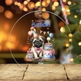 thumbnail image 3 of Happy Birthday Cute Puppy Pug with Cake Gifts Party Hat Acrylic Round Ornament Dog Lover Gifts Home Tree Decor - 00029, 3 of 4
