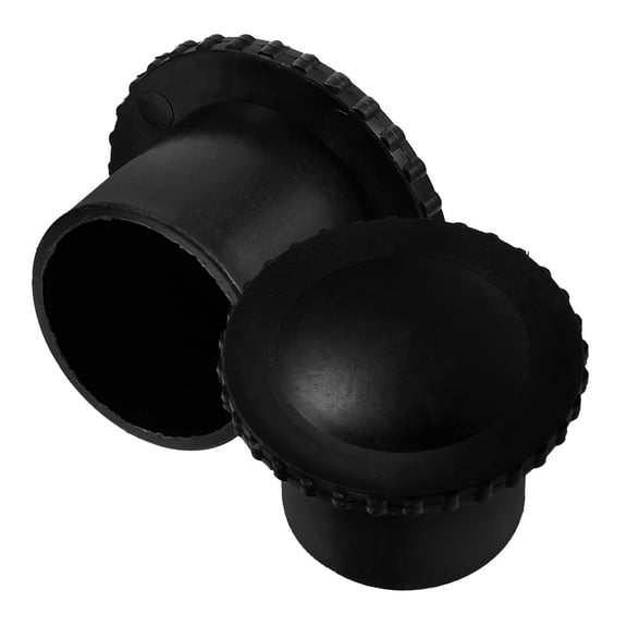 Milisten 2-Pack Black Closet Pole End Caps, PP Plastic, Style for Home Organization and Storage