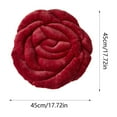thumbnail image 3 of Plush Rose Cushion 18x18 Inches Floral Chair Pad Non Slip Floor Mat Decorative Seat Cover Dining Office Tatami Meditation Pillow decorative cover, 3 of 6