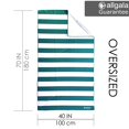 thumbnail image 2 of Allgala Oversize 40x70 Inch (1x1.8M) Cabana Stripe Design Microfiber Beach Towel-Turquoise (Pack of 2)-BT81242, 2 of 3