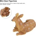 thumbnail image 5 of Resin Deer Figurine, Mini Animal Figurine Deer Decorations 3.8x2.2x6.7in Outdoor Garden Statue Deer Lying Down Sculpture Ornaments Housewarming Gift, 5 of 5